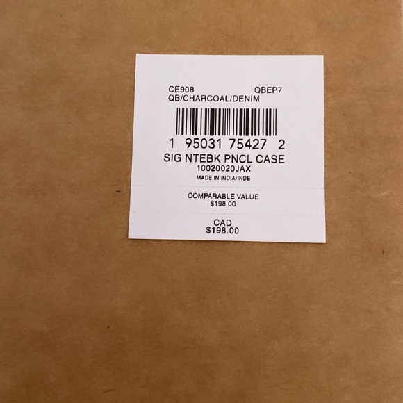 NWT💃Coach Boxed Notebook And Pencil Case Gift Set Colorblock Signature Canvas - Picture 6 of 6